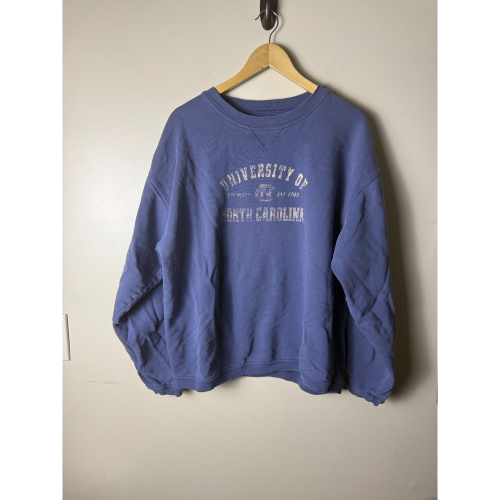 Vintage Champs University Of North Carolina UNC Sweater Crewneck Mens S Blue